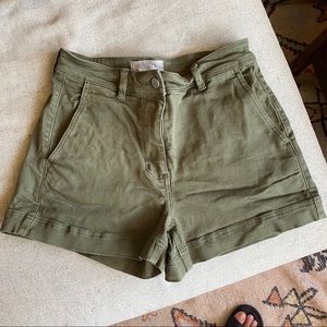 Cotton Twill Everlane green shorts